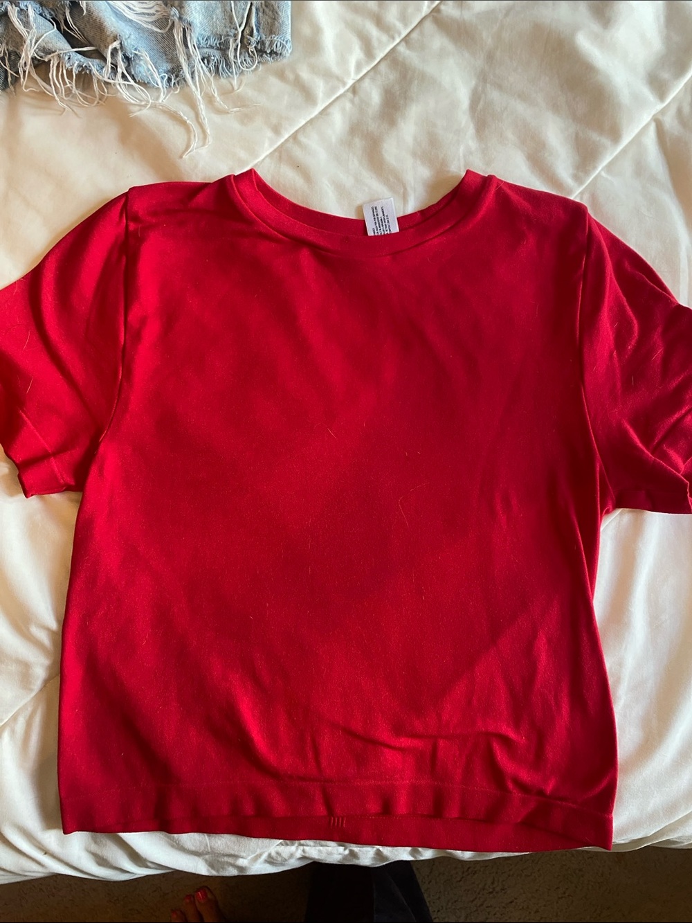 a new day Bright Red Short Sleeve Tee